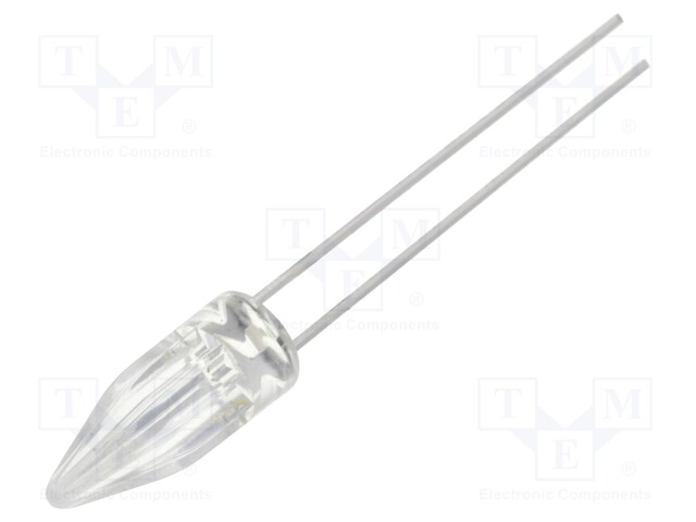 LED; 5mm; yellow; 1120÷2180mcd; 100°; 1.8÷2.4V; 20mA; Front: Rocket