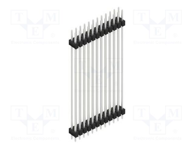 Connector: pin strips; pin header; male; PIN: 24; 2.54mm; THT; 2x12