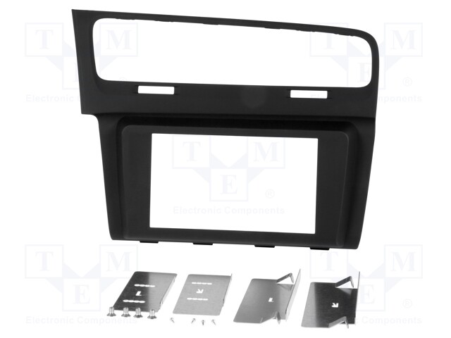 Radio mounting frame; VW; 2 DIN; matt black