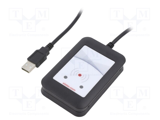 RFID reader; 4.3÷5.5V; USB; Range: 100mm; 88x56x18mm; 140mA; black