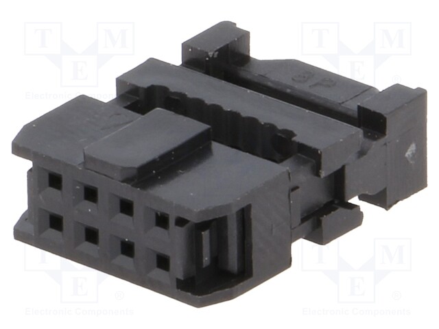 Plug; IDC; female; PIN: 8; IDC; for ribbon cable; 1.27mm; Layout: 2x4