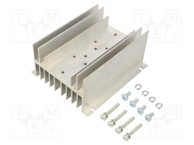 Heatsink: extruded; L: 67mm; W: 121mm; H: 140mm; aluminium; raw