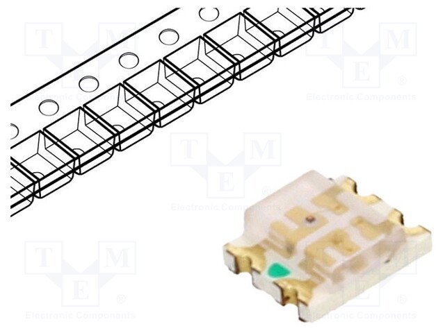 LED; SMD; 1206; red/green; 3.2x2.7x1.1mm; 120°; 1.8÷2.6/2.6÷3.6V