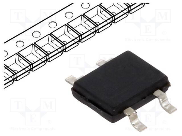 Bridge rectifier: one-phase; 600V; MiniDIL SLIM; Ifsm: 40A; SMT