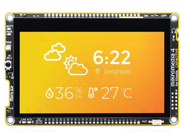 Display: TFT; 4.3"; 480x272; Illumin: LED; Interface: Ethernet,I2C