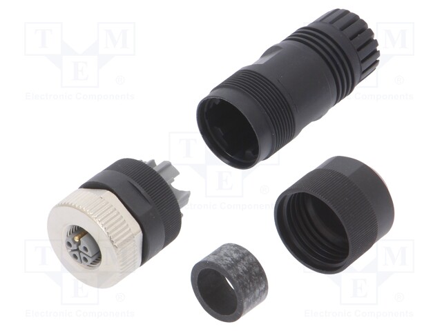 Plug; M12; PIN: 5; female; L code-Power; for cable; screw terminal