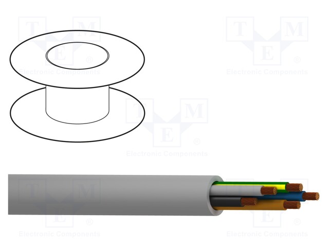 Wire; stranded; Cu; MACHFLEX 375YY; 15G0,75mm2; unshielded; grey
