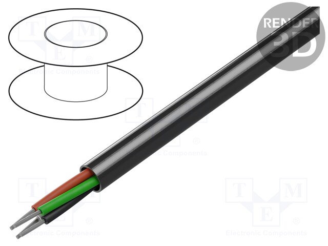 Wire; stranded; Cu; unshielded; PVC; chrome; 30m; CPR: Eca; 300V