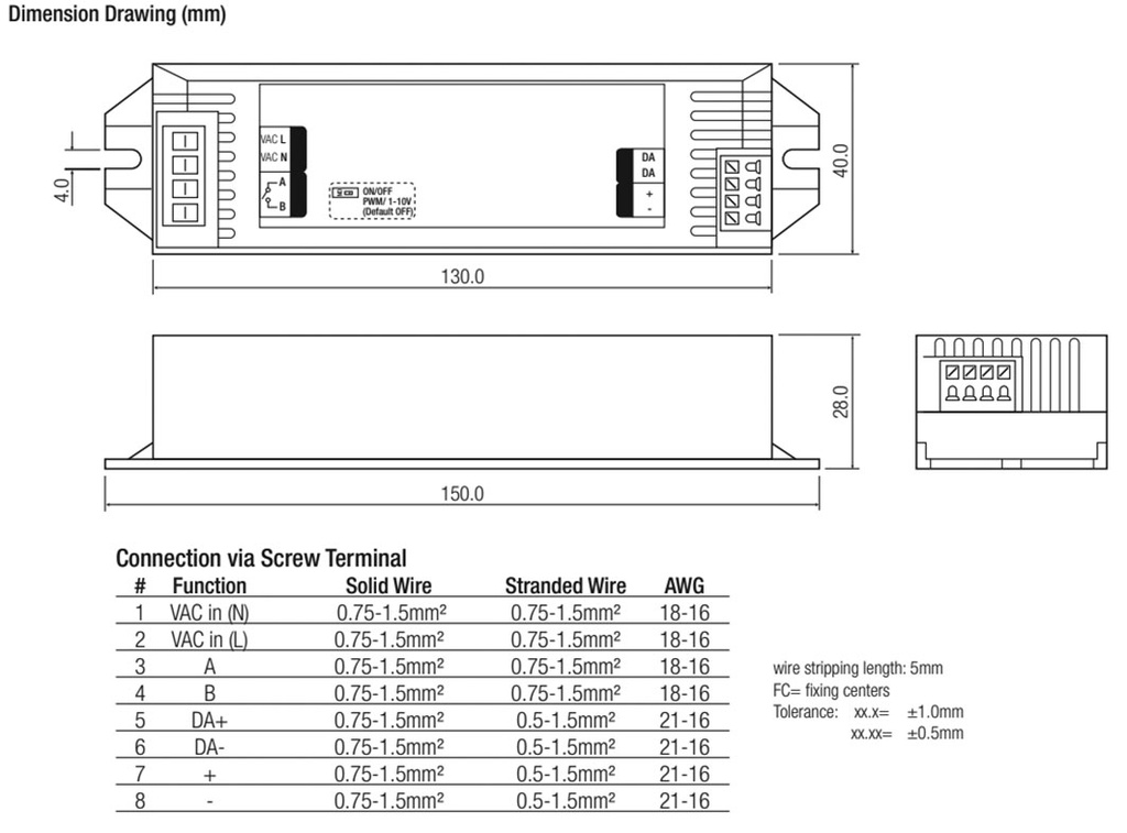 Converter DALI-PWM/0-10VDC/1-10VDC; Communication: DALI,PWM