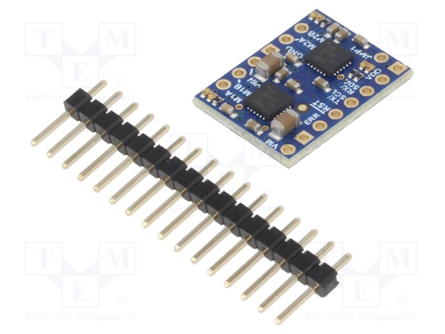 DC-motor driver; 400kHz; UART; 1.8A; Uin mot: 4.5÷48V; Ch: 2