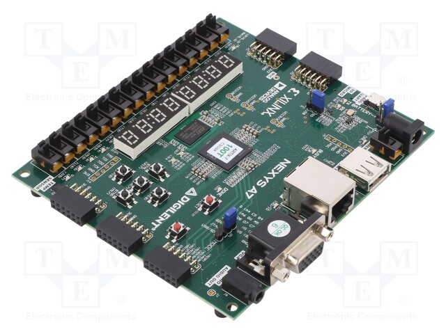 Dev.kit: Xilinx; 4-digit LED,double; Ethernet,JTAG,UART,USB,VGA
