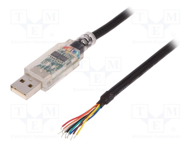 Module: cable integrated; RS422,USB; USB A; V: lead; 5m