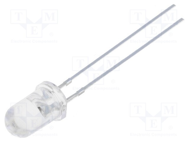 LED; 5mm; pink; 12000÷14400mcd; 15°; Front: convex; Pitch: 2.54mm