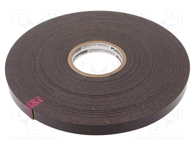 Tape: magnetic; W: 19mm; L: 30m; D: 1.55mm; rubber