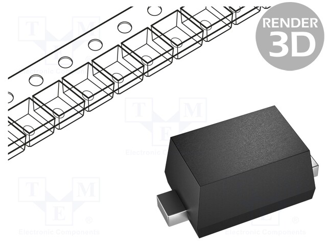 Diode: rectifying; SMD; 600V; 3A; M2F; Ufmax: 1.05V; Ifsm: 90A
