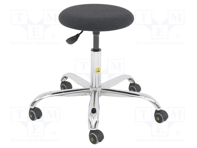 Stool; ESD; Seat dim: Ø370mm; 520÷700mm; EN 61340-5-1; 6.65kg