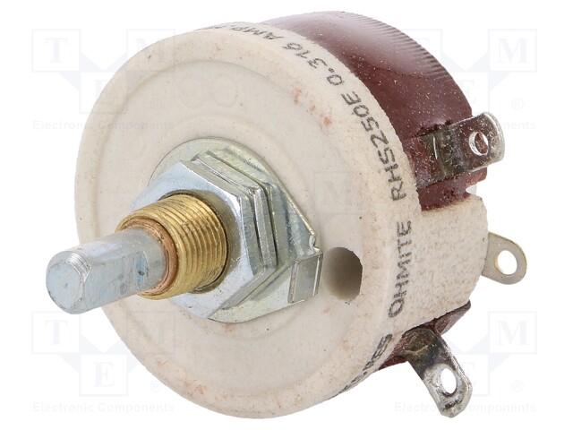 Potentiometer: shaft; 250Ω; 25W; 6.35mm; Shaft: smooth; wirewound