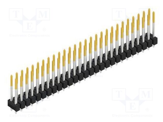 Connector: pin strips; pin header; male; PIN: 54; 2.54mm; THT; 2x27