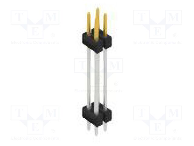 Connector: pin strips; pin header; male; PIN: 4; 2.54mm; THT; 2x2