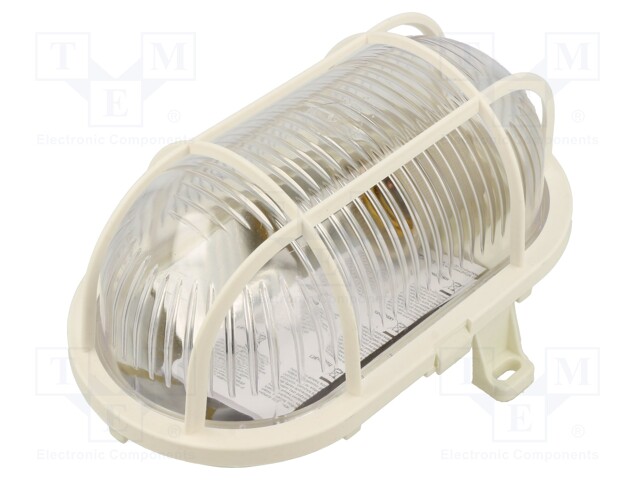 Lamp: lighting fixture; OVAL100; polycarbonate; E27; IP44; oval