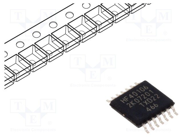 IC: digital; NOT; Ch: 6; IN: 6; CMOS; SMD; TTSOP14; 4.5÷15.5VDC