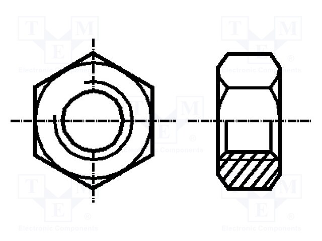 Nut; hexagonal; M16; 2; steel; Plating: zinc; H: 13mm; 24mm; BN 117