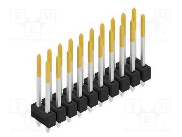 Connector: pin strips; pin header; male; PIN: 20; 2.54mm; THT; 2x10