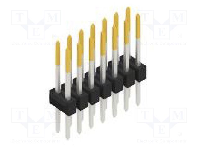 Connector: pin strips; pin header; male; PIN: 14; 2.54mm; THT; 2x7
