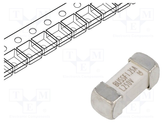Fuse: fuse; quick blow; 1.25A; 250/350VAC; soldered,SMD; ceramic