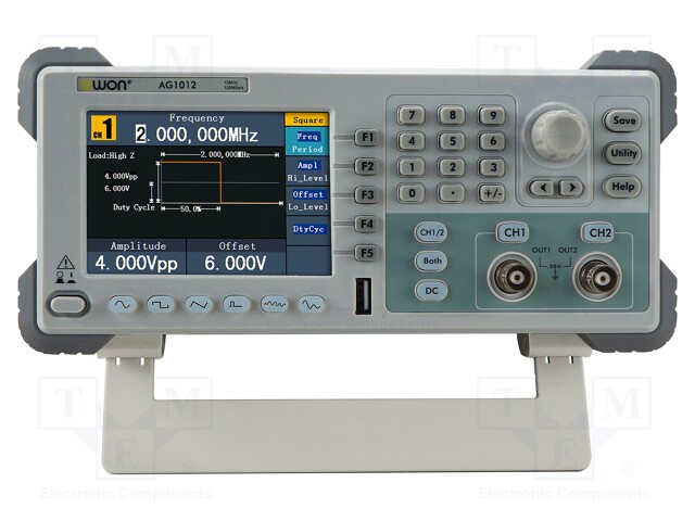 Generator: arbitrary, function; 10MHz; LCD 4,3" (480x320); 8kpts