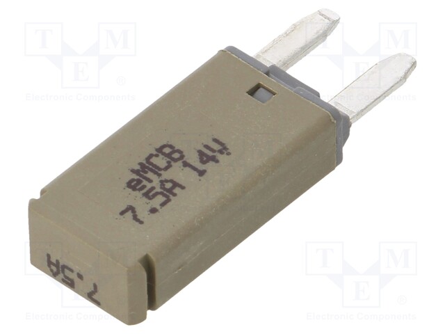 Fuse: fuse; 7.5A; 14VDC; automotive; 12.45mm