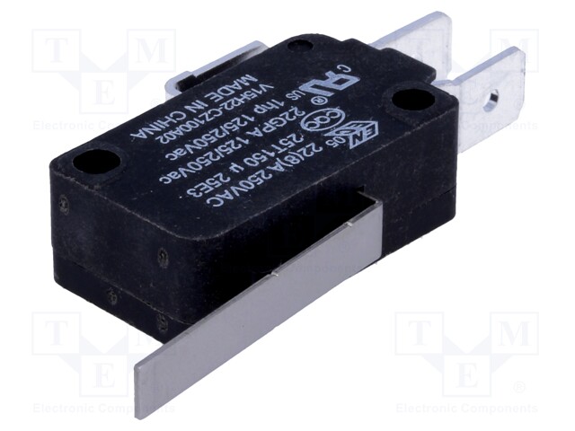 Microswitch SNAP ACTION; with lever; SPDT; 22A/250VAC; ON-(ON)