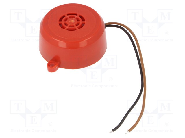 Sound transducer: piezo alarm; Sound level: 90dB; Colour: red