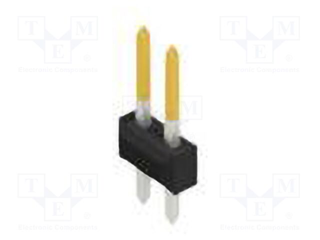 Connector: pin strips; pin header; male; PIN: 2; 2.54mm; THT; 2x1