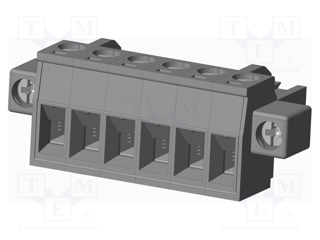 Connector: pluggable terminal block; plug; female; straight; grey