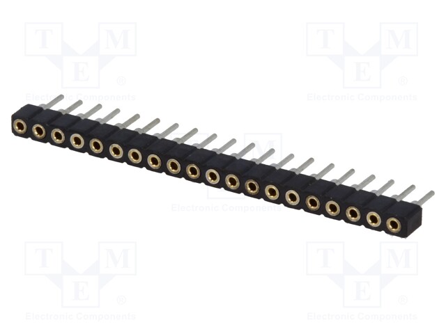 Socket; pin strips; female; PIN: 20; turned contacts,low profile