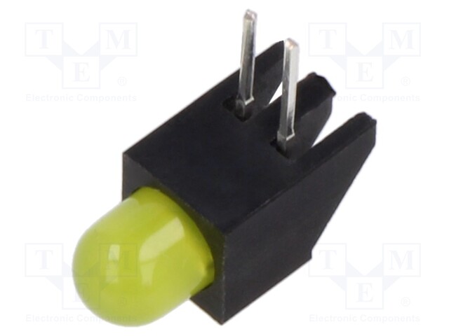 LED; in housing; yellow; 5mm; No.of diodes: 1; 30mA; Lens: diffused