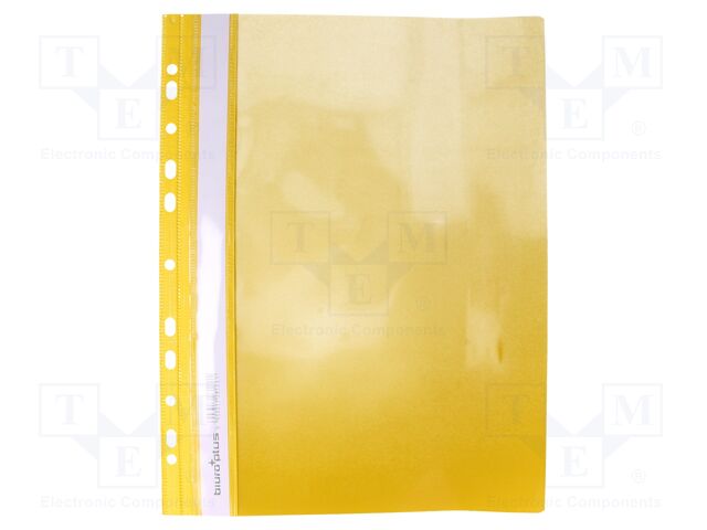 Document wallet; A4; yellow; V: with holes; Mat: PVC