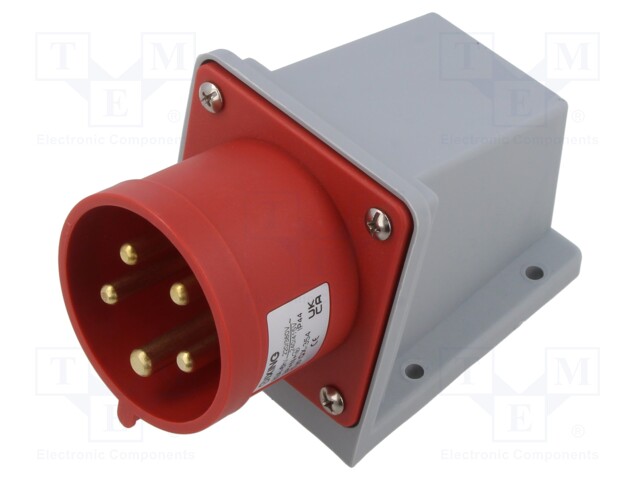 Connector: AC supply; socket; male; 32A; IEC 60309; IP44; PIN: 5E-12
