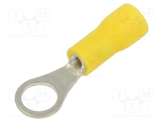 Tip: ring; Ø: 3.5mm; crimped; for cable; insulated; tinned; yellow