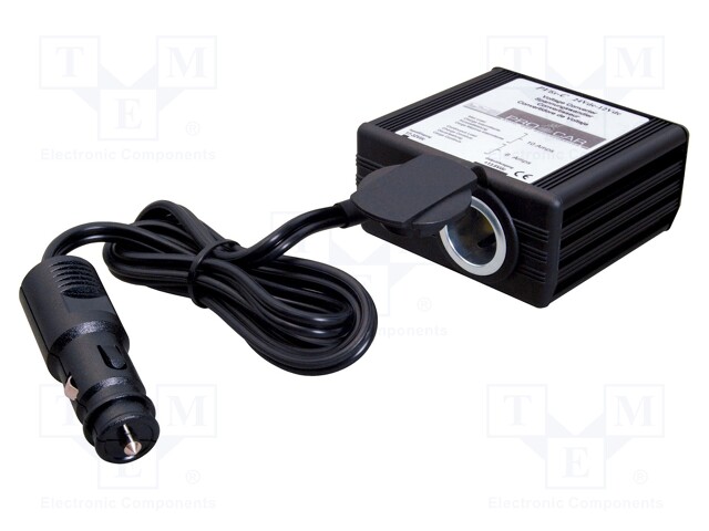 Automotive power supply; car lighter socket x1; black; 1.2m