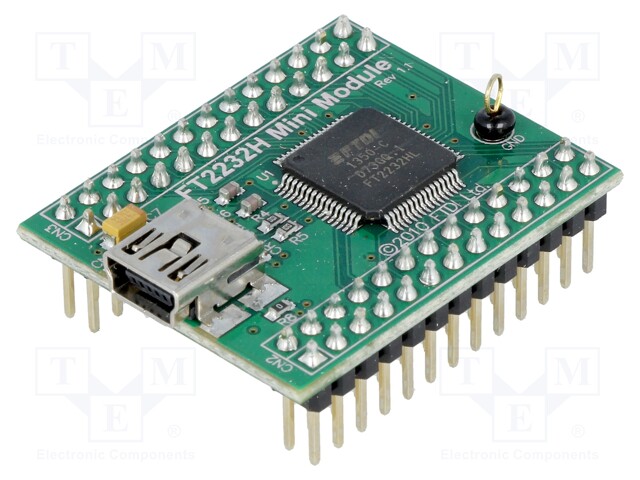 Module: USB; FIFO x2,MPSSE x2,UART x2; USB B mini,pin header