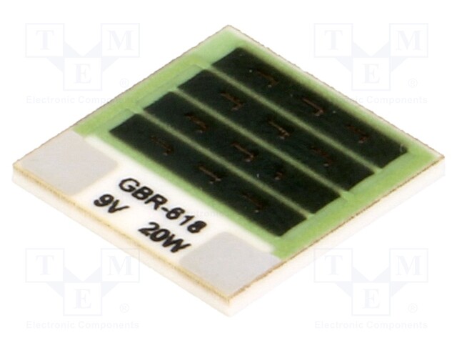 Resistor: thick film; heating; glued; 4.05Ω; 20W; 12.7x12.7x1mm