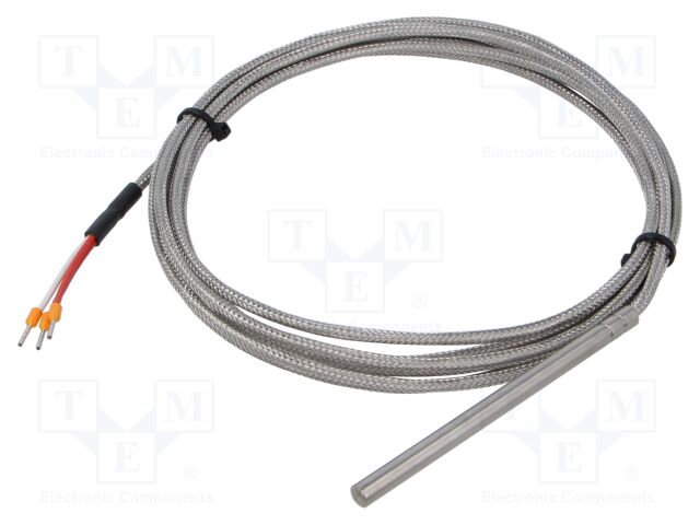 Sensor: temperature; Pt100; 100Ω; Body dim: Ø6x100mm; Len: 3m