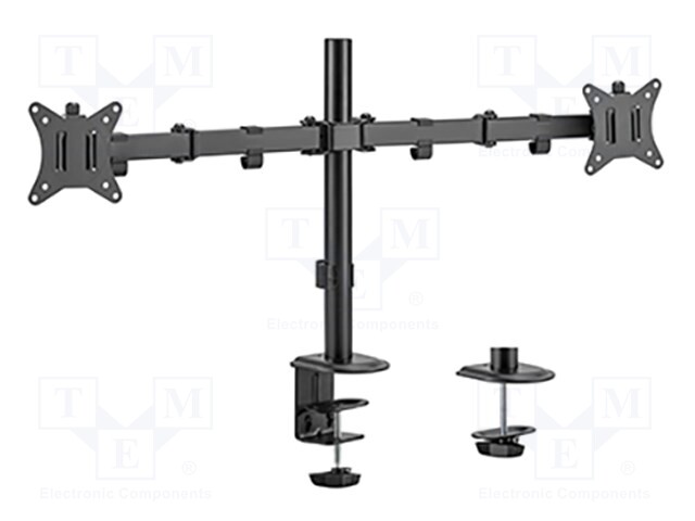 Monitor holder; 9kg; 17÷32"; Arm len: 441mm; for two monitors