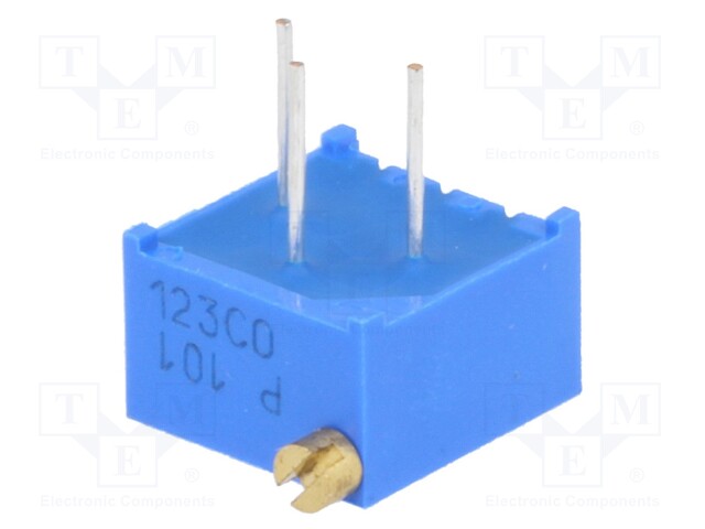 Potentiometer: mounting; multiturn; 100Ω; 500mW; THT; ±10%; linear