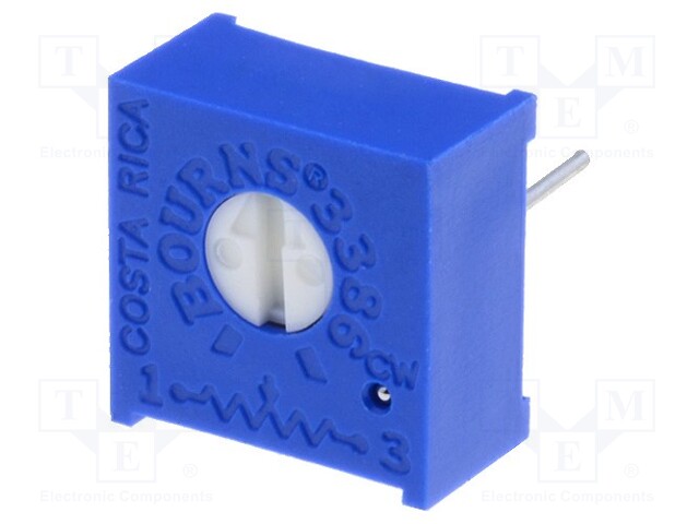 Potentiometer: mounting; single turn,horizontal; 500Ω; 500mW