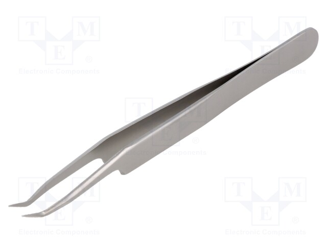 Tweezers; 115mm; for precision works; Blades: curved,narrowed