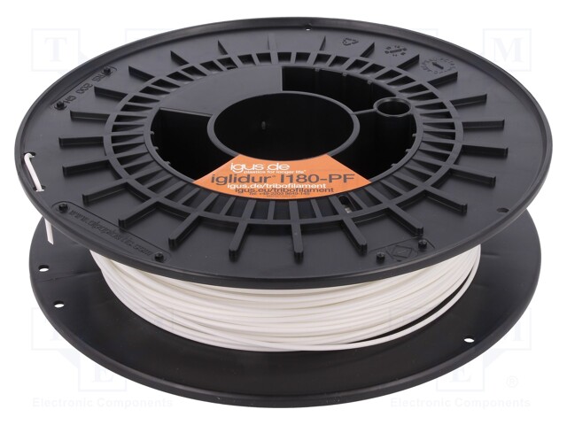 Filament: iglidur® I180-PF; for printing bearings; 1.75mm; white