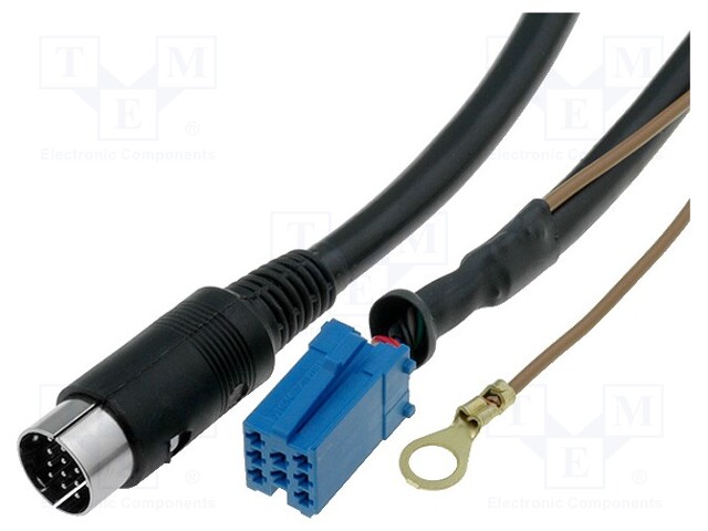 Cable for CD changer; DIN 13pin plug,ISO mini socket 8pin